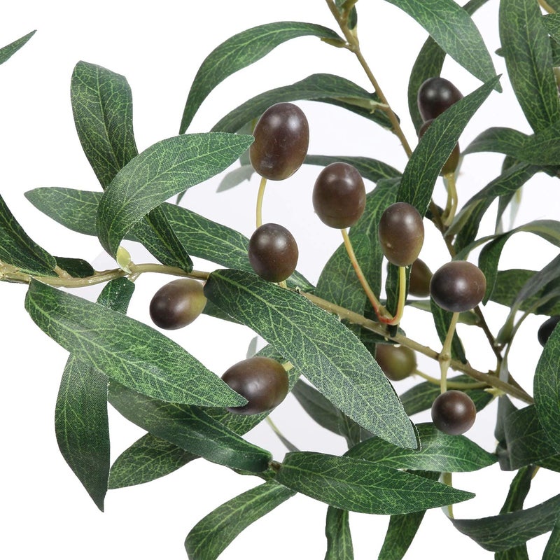 SHACOS 4 PCS 28 inch Artificial Olive Branches for Vases Greenery Olive Stems Faux Tree Branch Twig for Home Wedding Shop Office Garden Decor DIY Floral Crafts - Image 4